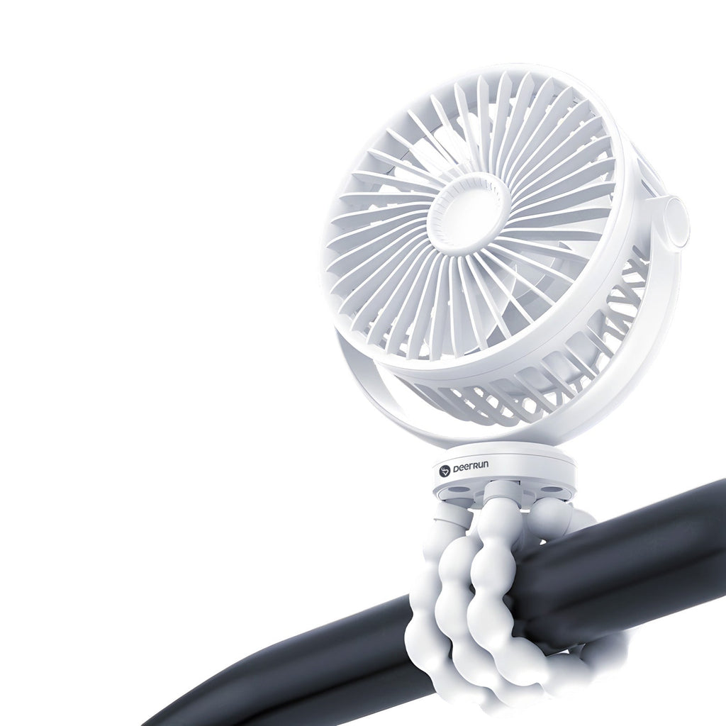 DeerRun® Battery Powered Treadmill Fan, Flexible Tripod Clip-on Fan - Ship as Bundle Only