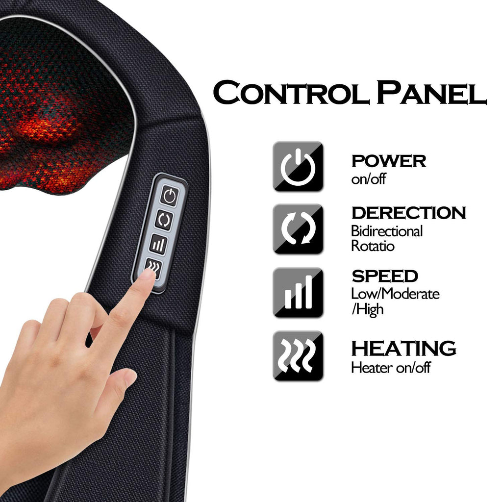 DeerRun® Heated Shoulder and Back Massager - Deep Tissue Relief