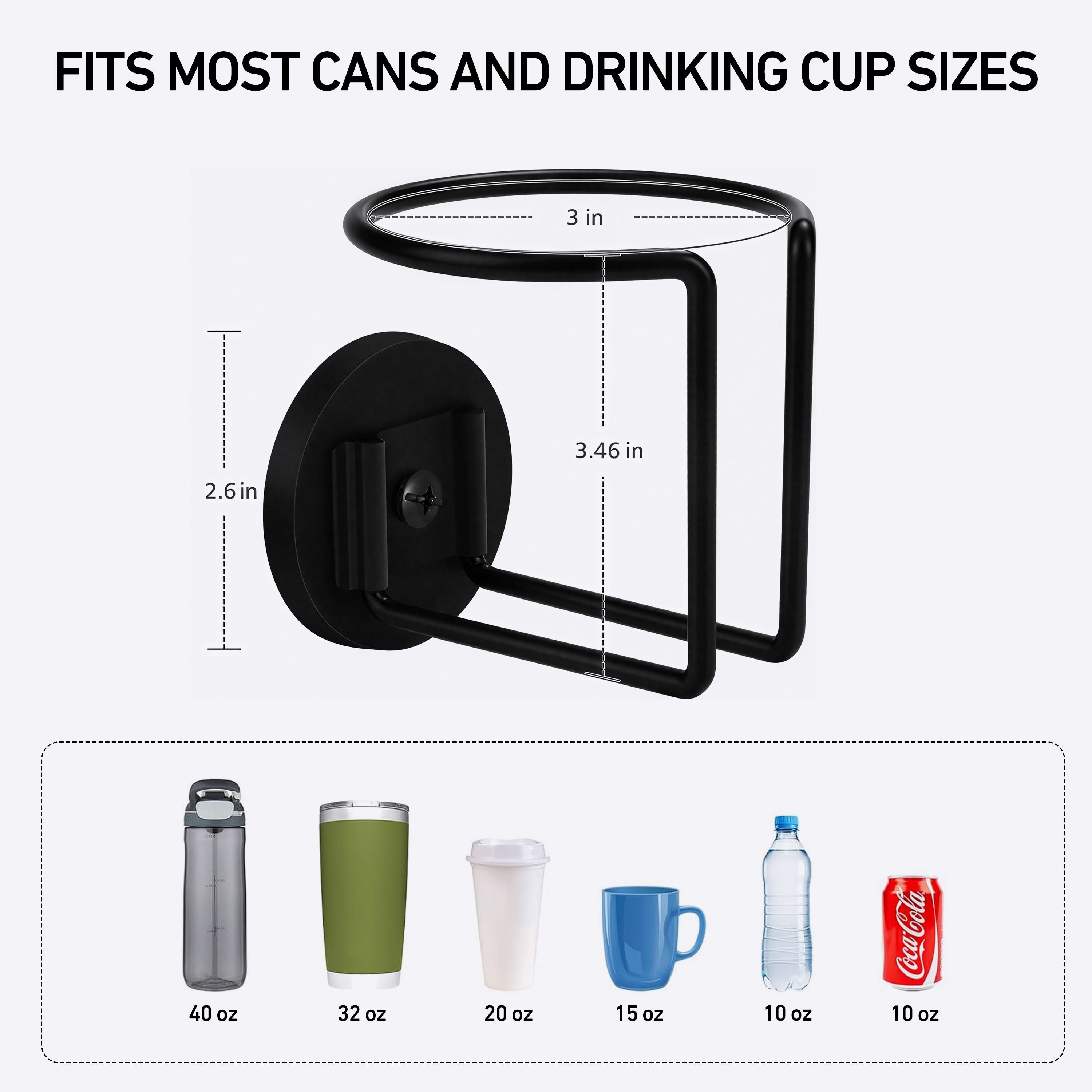 DeerRun® Magnetic Cup Holder, Keeps water bottle within reach while you exercise.