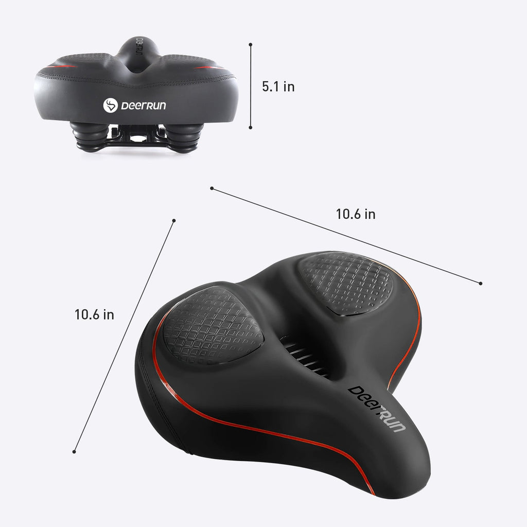 DeerRun® Oversized Bike Seat for DeerRun Indoor Cycling Bike, Ergonomic Design Comfort Seat Cushion