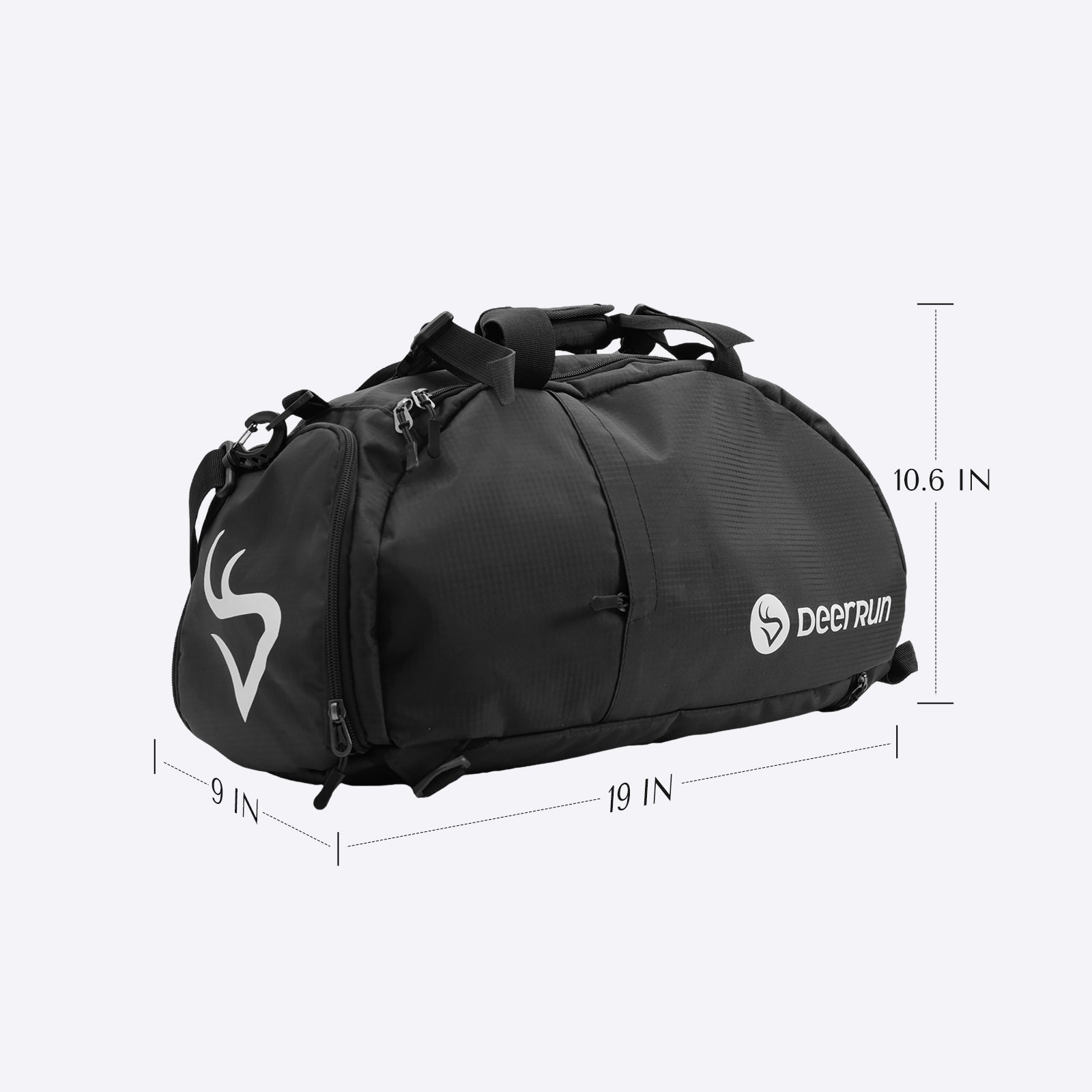DeerRun® Ultimate Gym Bag with Water Resistant Pouch - Ship as Bundle Only