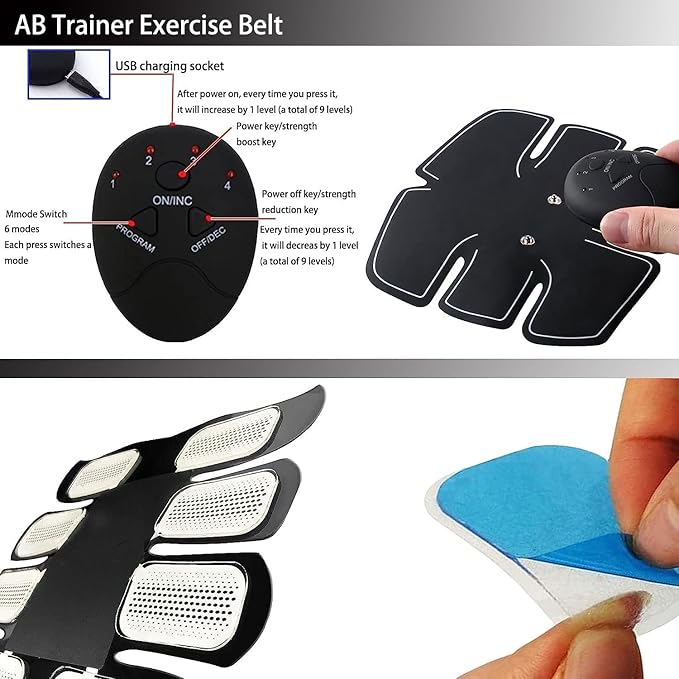 Abs Muscle Portable Toner - Trainer Workout Equipment for Abdomen Home Office Exercise