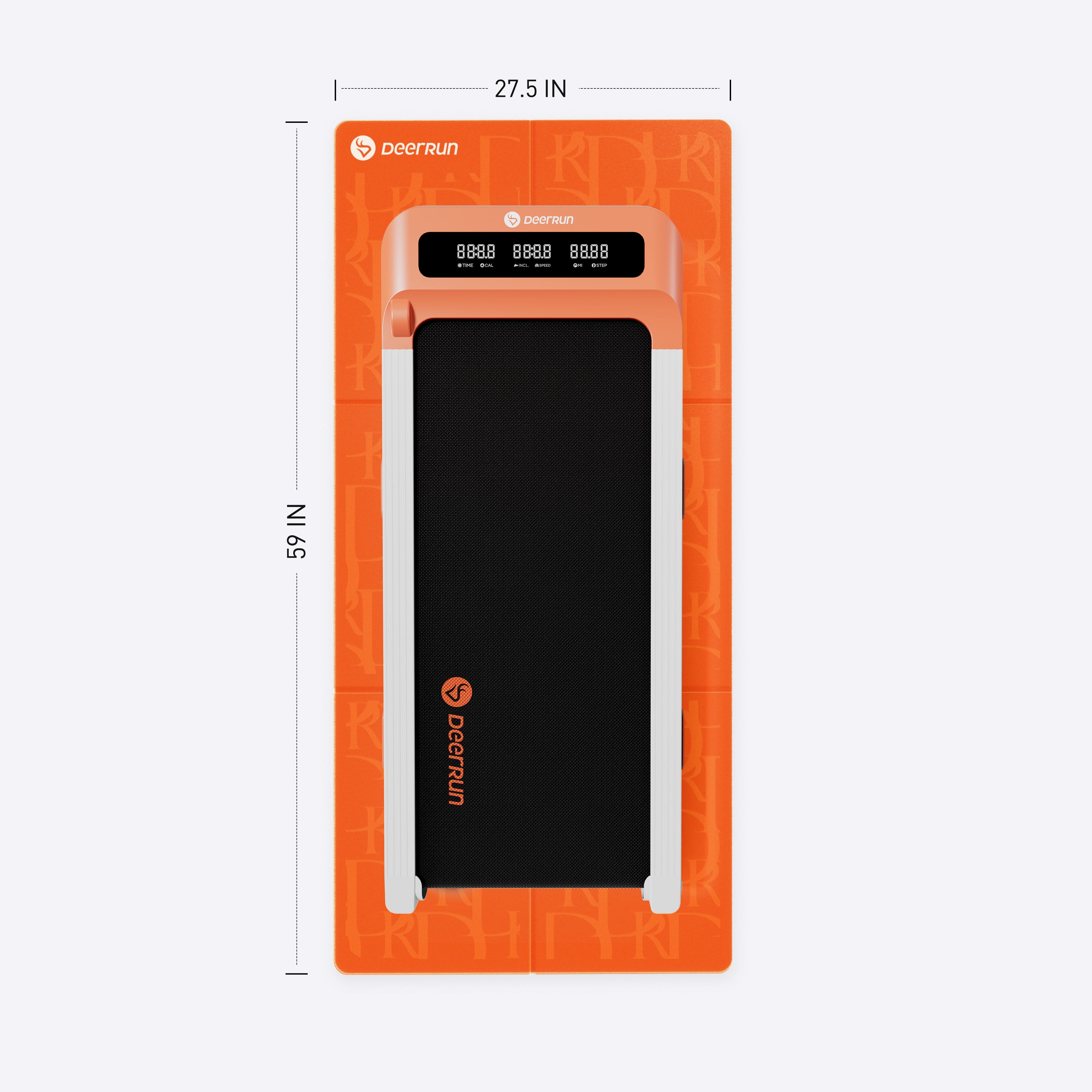 Orange Vibe DeerRun® Sprint Mat: A1 Pro-Specific, Foldable, Floor-Protecting