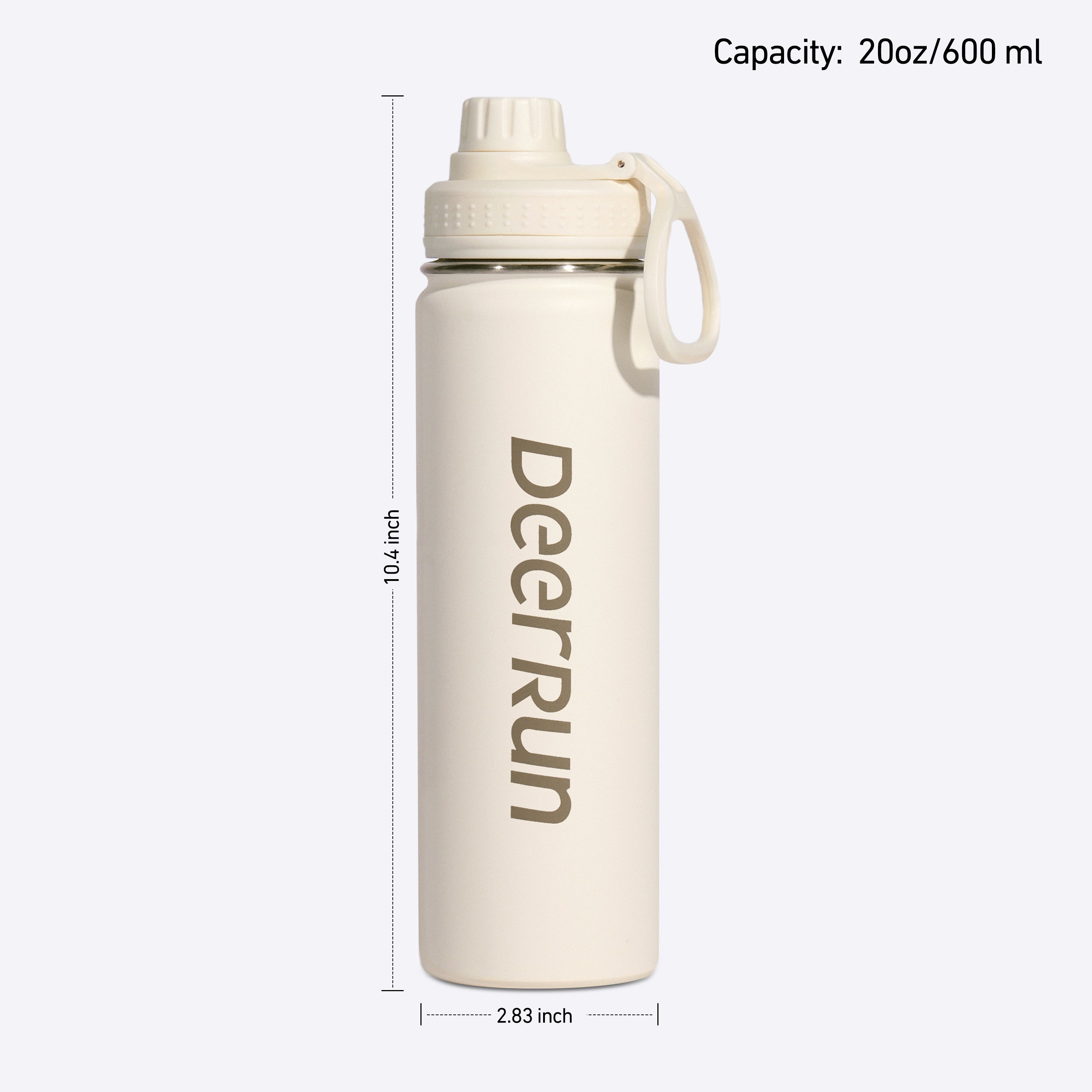 DeerRun® Sports Water Bottle - 20oz (600ml) - Ship as Bundle Only