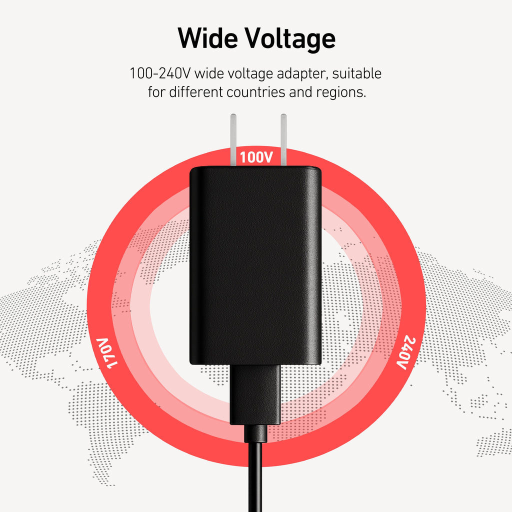 DeerRun® Bike Extension Cord, 10 ft, 5V 2A, with Adapter